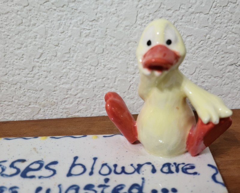 WHIMSICAL   'DUCK BLOWING KISSES'