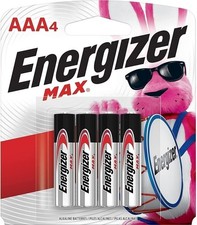 Energizer AAA Batteries 4 Count , Triple A Max Alkaline Battery
