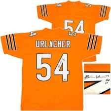 SALE! Chicago Bears Brian Urlacher Signed Orange Jersey "HOF 18" Beckett Witness