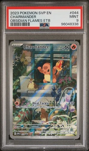 POKEMON 2023 CHARMANDER OBSIDIAN FLAMES ETB BLACK STAR PROMO #044 PSA 9