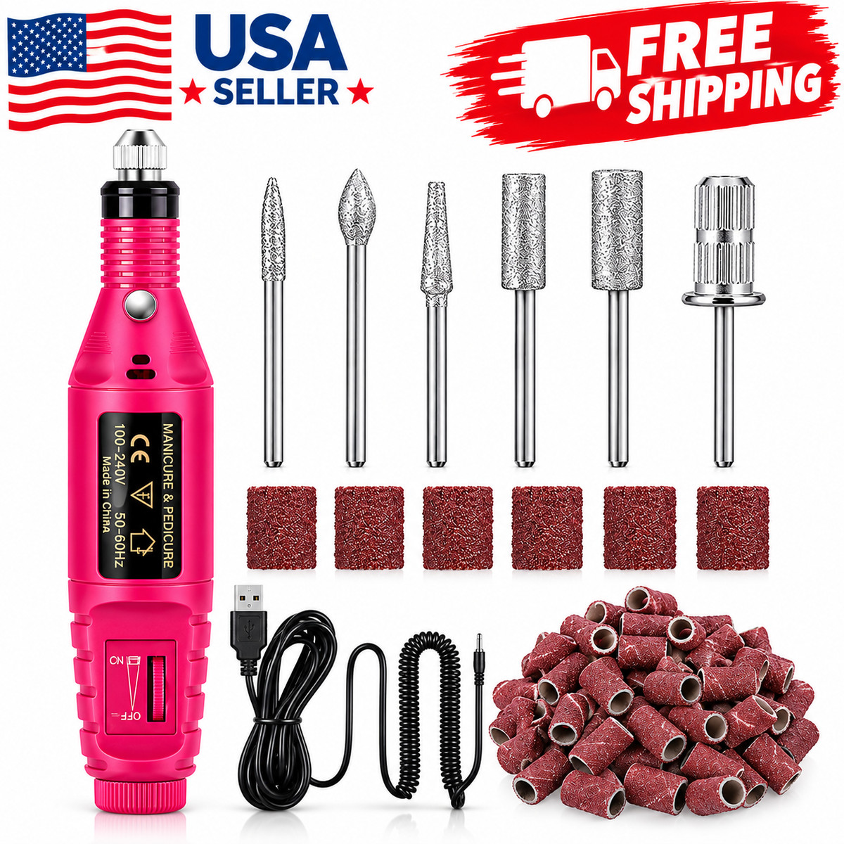 Professional Electric Nail File Drill Manicure Tool Pedicure Machine Set kit