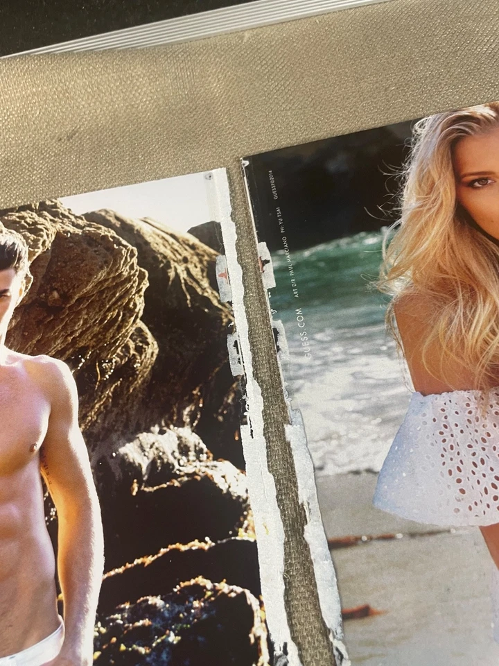 Guess Jeans 2014 magazine 2 page advertisement ad white jeans - Image 4 of 4