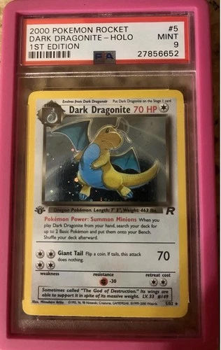 Pokémon 2000 Team Rocket Dark Dragonite Holo 1st Edition PSA 9 5/82