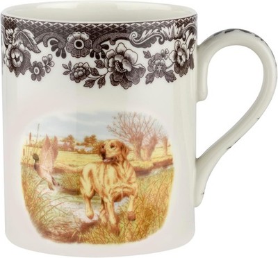 Spode Woodland Mug, Yellow Labrador Retriever, 16 Oz Coffee Mug with Handle, New