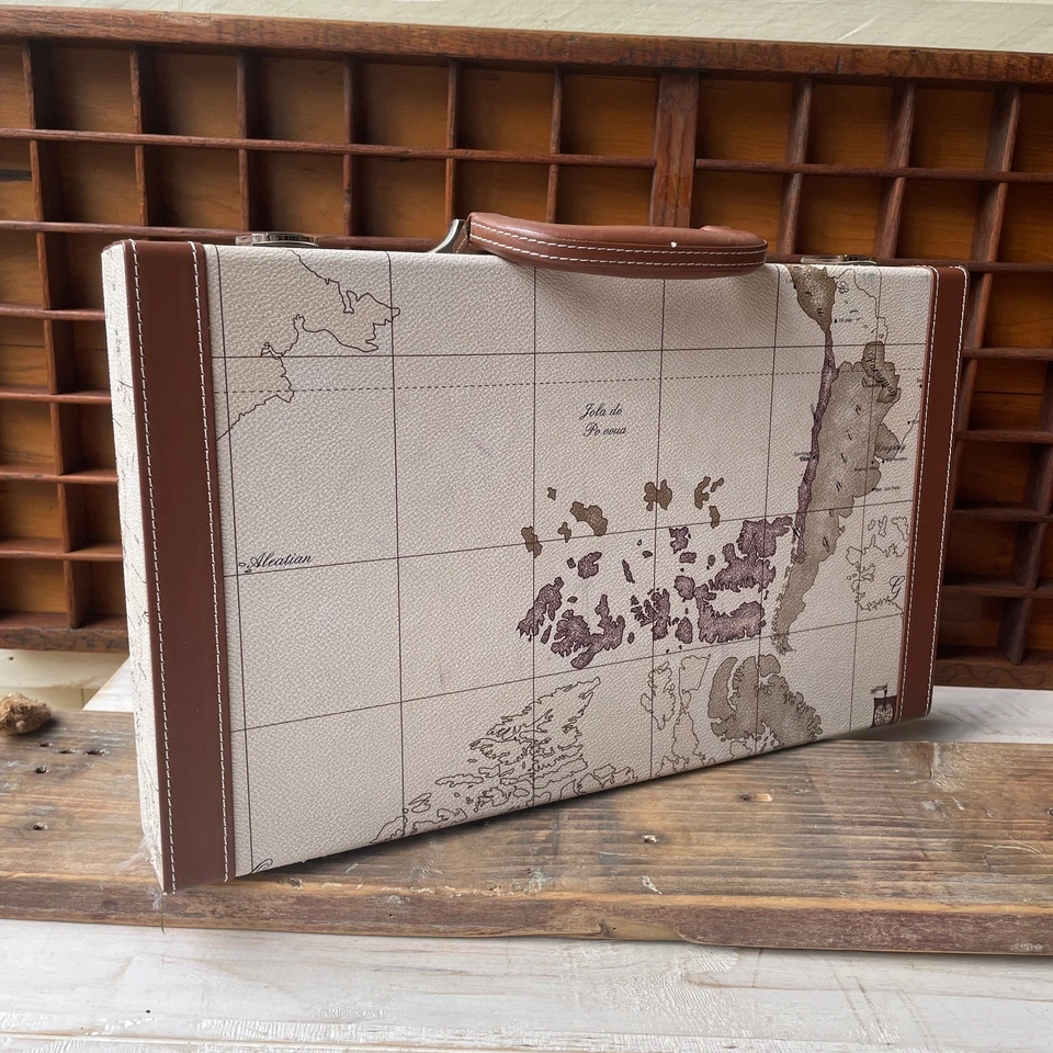 Backgammon Set In Old Map Theme Travel Case Instructions By Middleton Games - Image 3 of 4