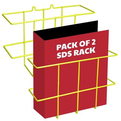 Performore 2 Pack Binder Display Rack, SDS/MSDS Wire Wall Mount Rack with Mou...