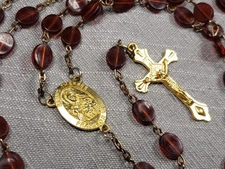 Vintage Rosary Prayer St Therese Of Lisieux Religious Christian Gift B81
