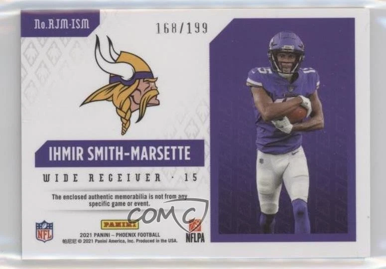 2021 Panini Phoenix Rookie Jumbo Memorabilia /199 Ihmir Smith-Marsette RC - Image 2 of 2
