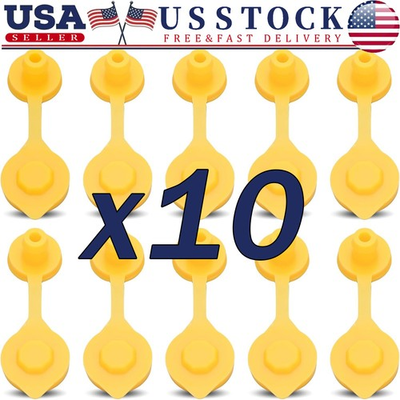 #ad #ad 10 Yellow Fuel Gas Can Jug Vent Cap Blitz Wedco Scepter Essence Midwest Eagle $4.29