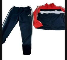adidas Boys Black Colorblock Tricot Track Jacket  Pants AG6510C LG. 14/16