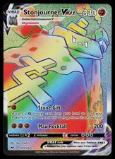 Carta Pokemon Spada e Scudo Stonjourner VMAX 205/202 Arcobaleno Rara