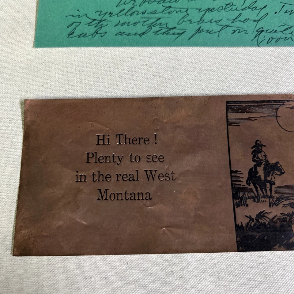 Hoja de recuerdo de cobre Butte Montana Mine Foto 2 de 3