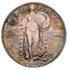 1920 Standing Liberty Quarter. AU58 Anacs Toned! Monster Colors!!
