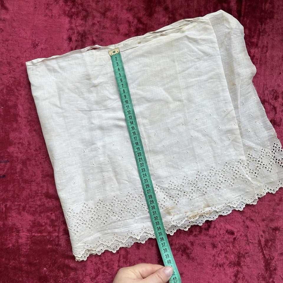 150 Cm Broderie Sur Mousseline Ancienne - Photo 3/4