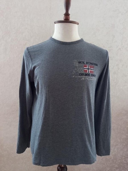 Men Napapijri Sweatshirt Grey Cotton 38 / M / 46