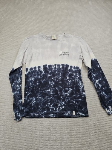 Camisa Simply Southern para mujer pequeña tinte tinte manga larga solo hablando con mi perro - Imagen 4 de 6