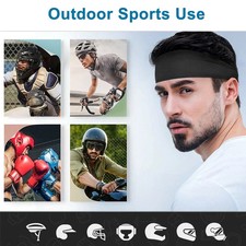 HEADBAND Thin Stretch Sports Yoga Gym Hair Band Wrap Sweatband Womens Mens