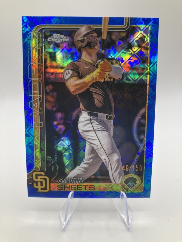 2025 Topps Chrome Logofractor Edition - Gavin Sheets #158 Blue Refractor /150