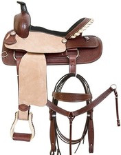 Western Ranch Roping Horse Saddle Wade Leather Roper Tree A Fork Work Trail Tack