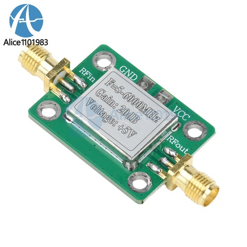 5M-6GHz DC 5V RF Amplificatore Segnale Banda Larga Scheda Guadagno 20dB Modulo Potenza 50ohm - Foto 2 di 9