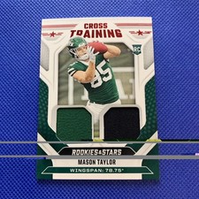2025 rookies and stars football Mason Taylor #ct-mtr Cross Training Relic RC Mem