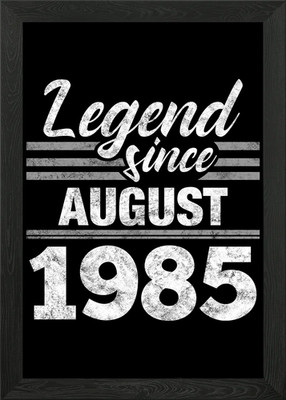 Legende seit August 1985 gerahmtes Wandbild Poster Leinwanddruck Bild