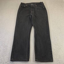 Vintage Y2K Levis 501 Mens 36x30 Fits 32x29 Black Button Fly Denim Made in DR