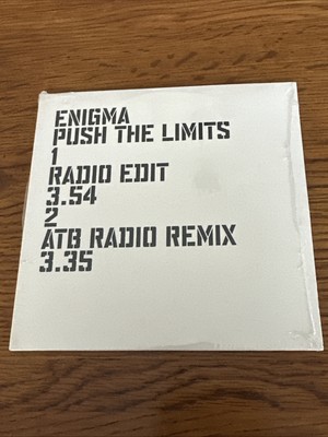 Enigma Push the Limits 3 Track Promotional CD SEALED 2000 Virgin Schallplatten