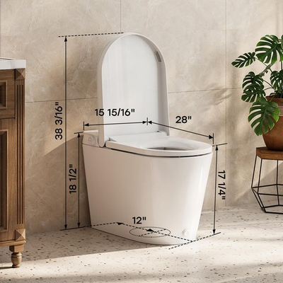 #ad HOROW N30 Non Electric Elongated Smart Toilet with Bidet ADA Height Auto Flush $339.00