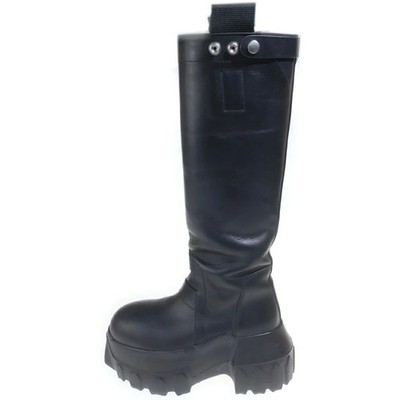 Rick Owens Size 37 Pull On Mega Tractor Long Boots 37 Condition B Color Bl GcH21