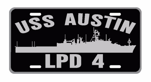 USS AUSTIN LPD 4 Nummernschild Militärschild USN P01 - Bild 1 von 1