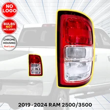 For 2019-2024 RAM 2500 3500 Incandescent Chrome Bezel Passenger Tail Light RH
