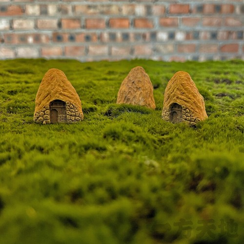 3PC Miniatures Lot Cave Dwelling House HO/OO Scale Landscape Sand Table Model