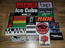 Rap Hip Hop Vtg Sticker Lot 16 nwa ice cube 90s og promo cd album Record display