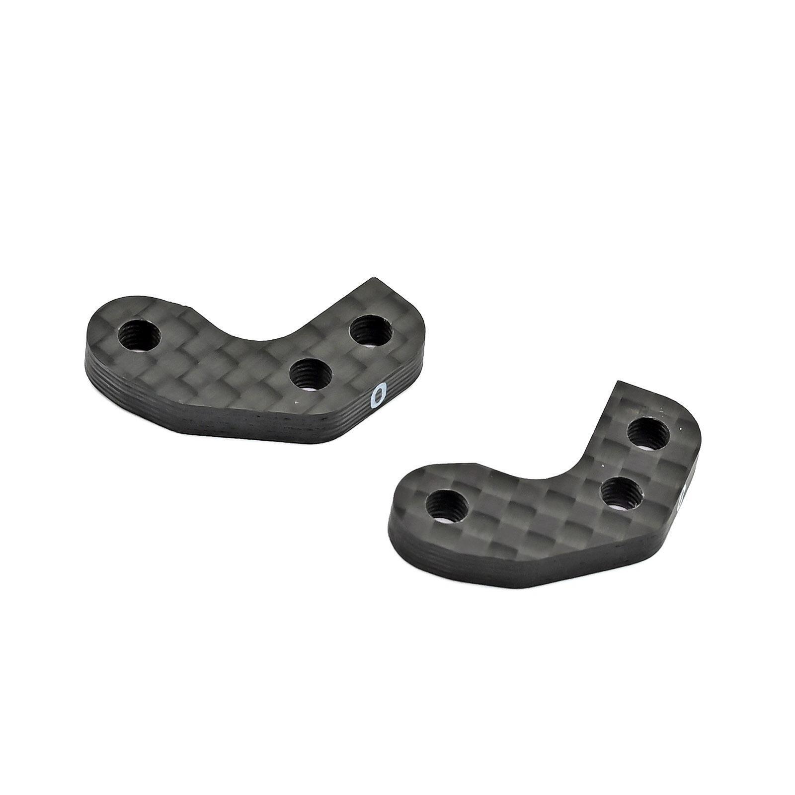Team Associated RC10B7 Caster Block Link Mount Set 0mm Carbon Fiber AS92467