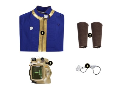 フォールアウトVRスキンセット Fallout 4 Vault 75 Blue Jumpsuit Outfit Uniform Cosplay Costume