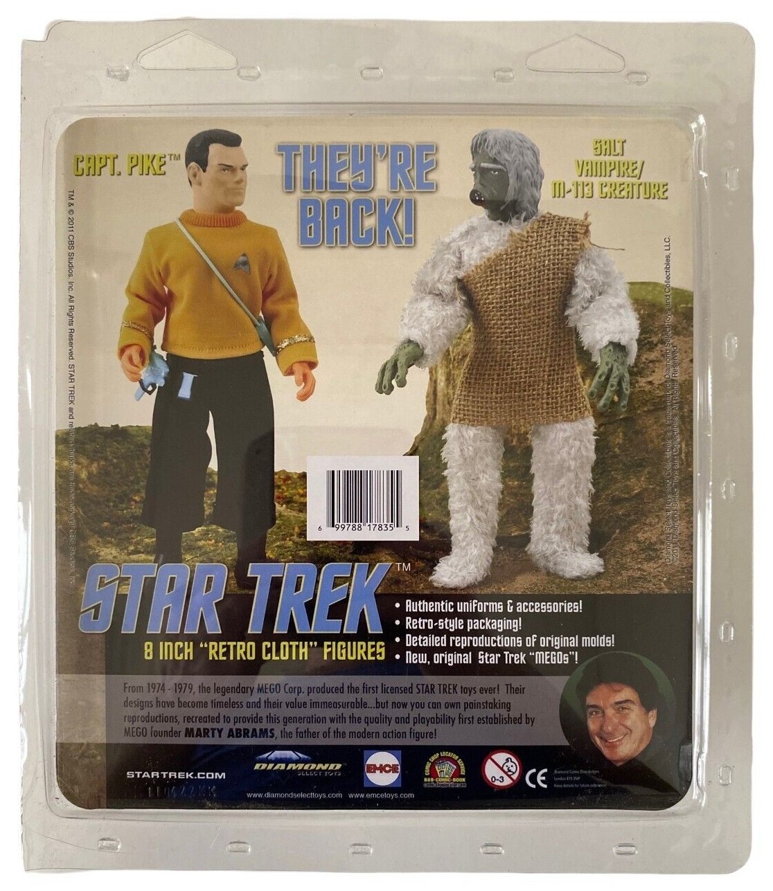 Mego Star Trek Salt Vampire Retro Cloth 8" Action Figure NEW 2011 Diamond Select