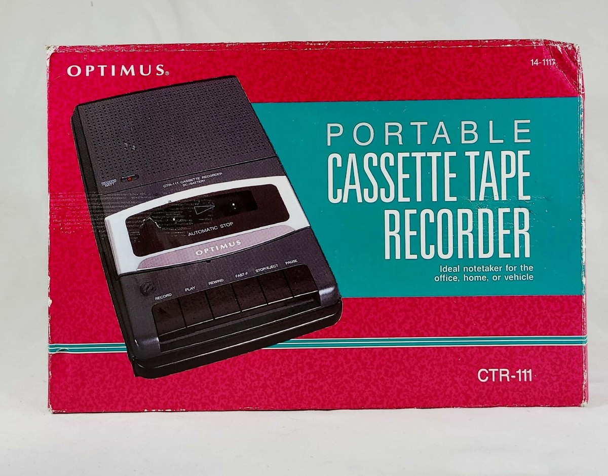 VTG Optimus Radio Shack Portable Cassette Tape Recorder Player CTR
