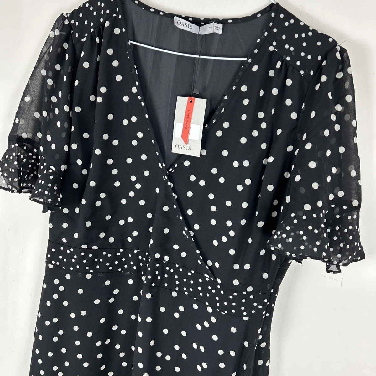 Oasis spot chiffon blouse clearance dress
