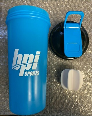 BPI Sports Shaker bottle - 20oz Blue and Black - **Free Shipping**