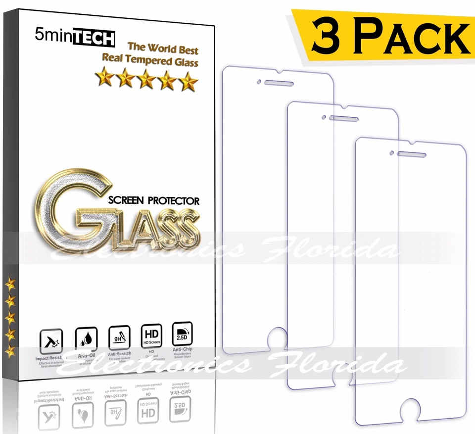 3-PACK Tempered real GLASS screen protector for iPhone 11proMax/XsMAx/XS/XPlus - Image 2 of 4