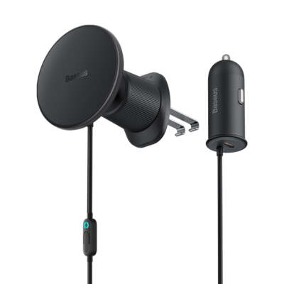 Baseus Kabelloses Autoladegerät Handy Halterung 15W USB-C 25W Schwarz Kfz Halter