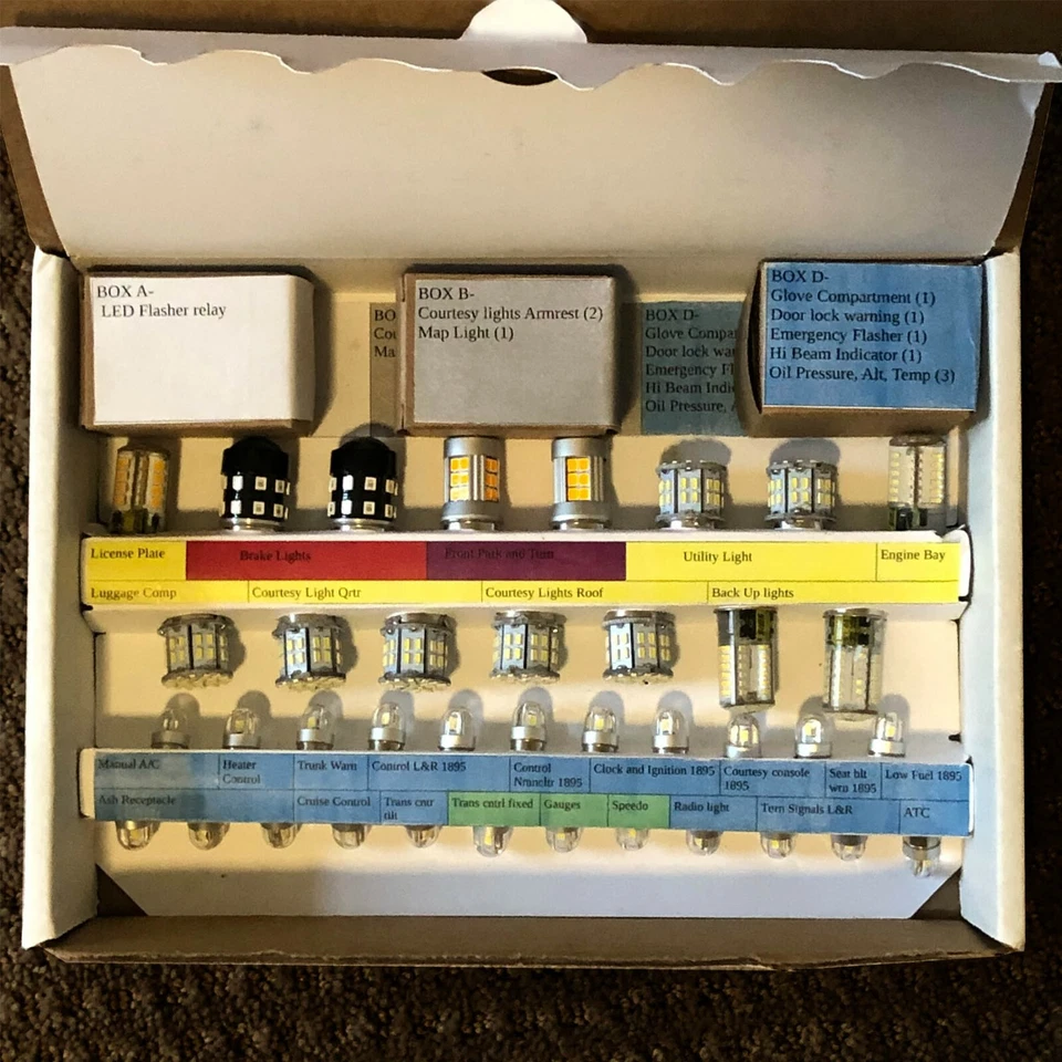 Kit de conversión de bombilla LED completo para coche Chevrolet Chevelle 1967. AUTOCLASSICLED.COM Foto 3 de 4