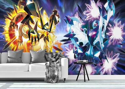 3D Anime Glowing Effect Robot Self-adhesive Removable Wallpaper Murals Wall 60