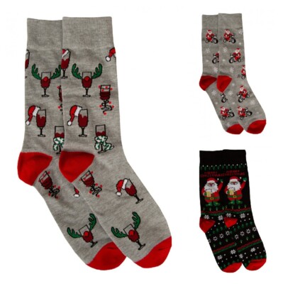CIOCCA Herrensocken, ein Paar kurze warme Weihnachtssocken aus Baumwolle, Artike