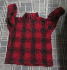 LADIES IZE 6-8 PULLOVER 1/4 ZIP FLEECE JUMPER TOP ACTIVEWEAR VINTAGE 80'S PLAID