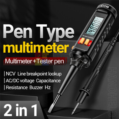 Digital Multimeter Pen Type 4000 Count with Non-Contact AC/DC Voltage Meter 600V