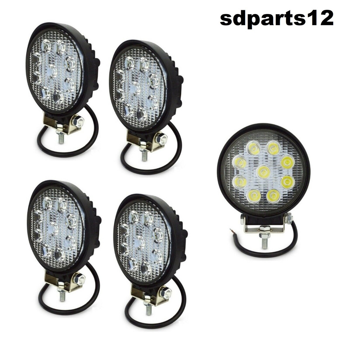 Faretti Led 12v Faro Di Lavoro A LED Rotondo 27W Per 4X4 - Camion - Trattore Fari A Led Per Trattore - Foto 8