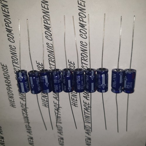 NOS PANASONIC SU 220uF 16V JAPAN MADE HI END TUBE AMP AUDIO CAPS ! 100pcs! - Picture 2 of 4