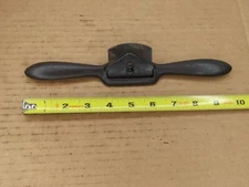 IV211 L. Bailey Early Spokeshave 58? Flat bottom Straight Handles Spoke Shave 